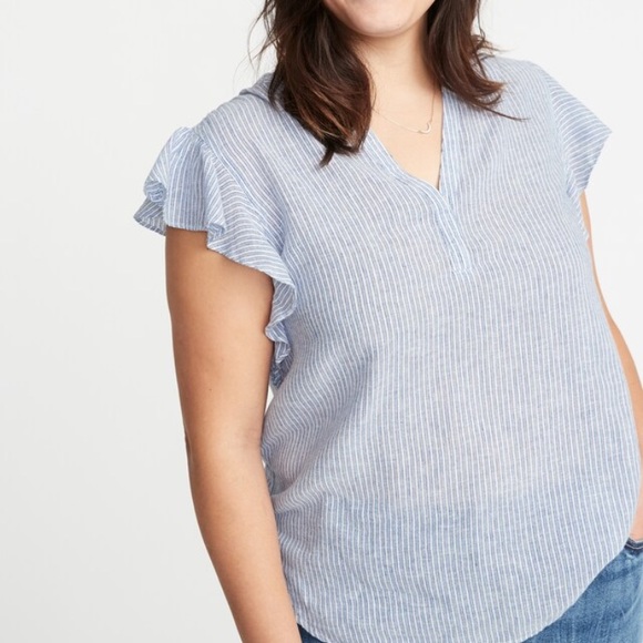 old navy ruffle sleeve top